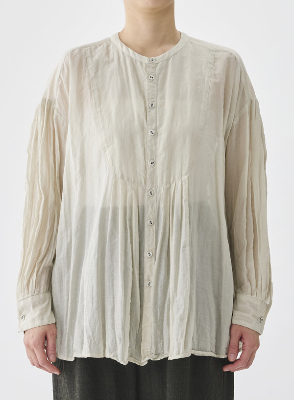 Pas De Calais - Botanical Dye Bib Blouse Ivory