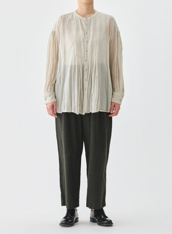 Pas De Calais - Botanical Dye Bib Blouse Ivory