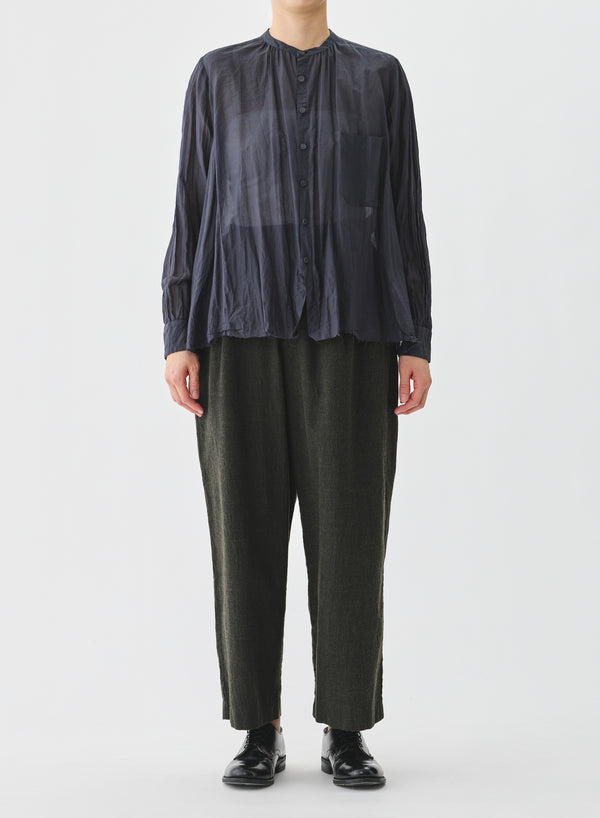 Pas De Calais - Botanical Dye Blouse with Front Pocket Green