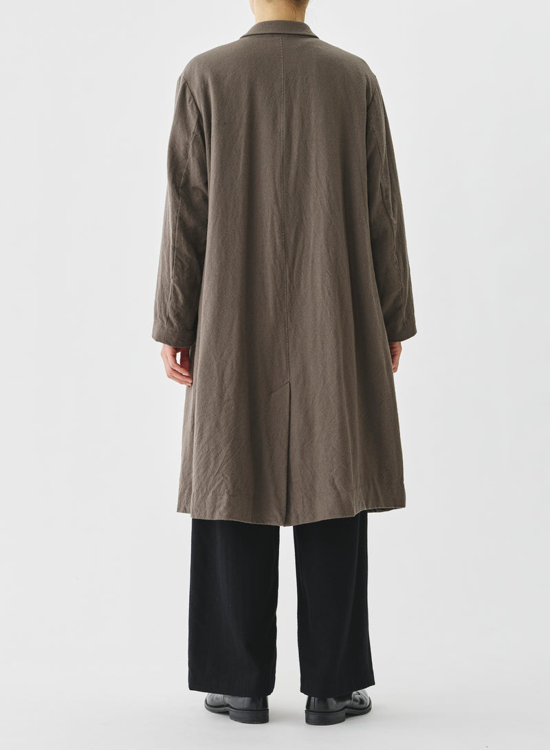 Pas De Calais - Wool Twill Double Breasted Coat