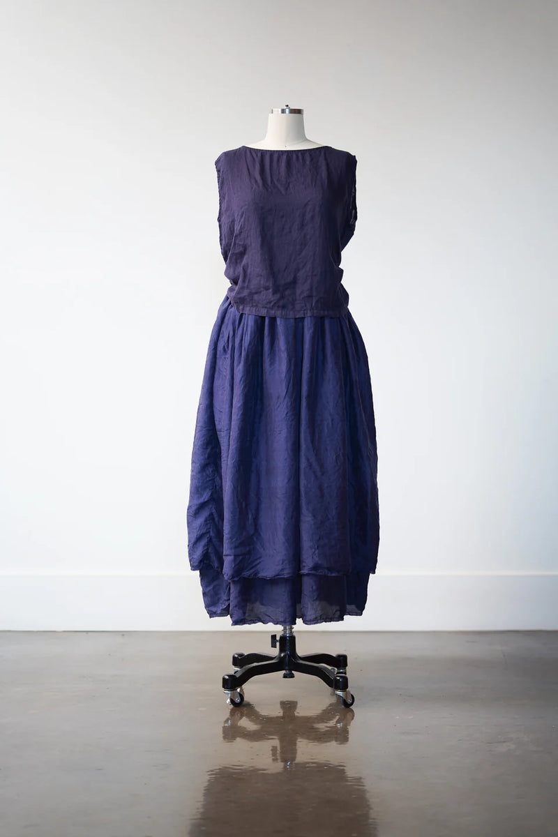 Metta - Amy Long Double Layer Skirt - Silk