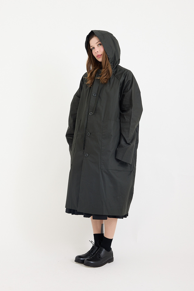 Casey Casey - Anvers Parka - Lacqed - Dark Khaki