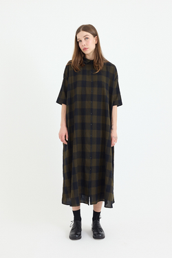 Apuntob - P1813/TS843 - Wool Dress - Military Green