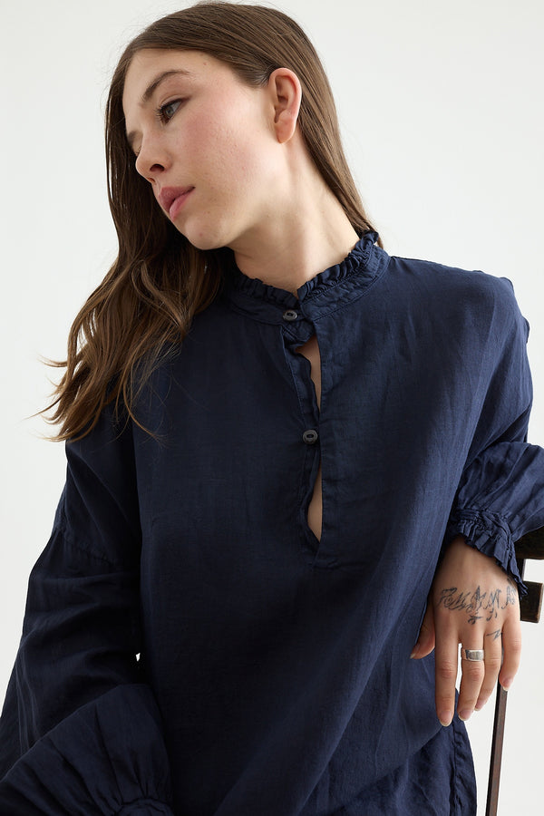 Chez Vidalenc - Mini Medici - Light Linen - Dark Navy