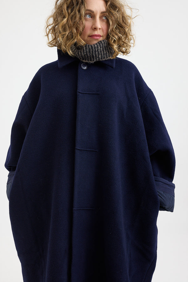 7115 by Szeki - Cuffed Wool Coat