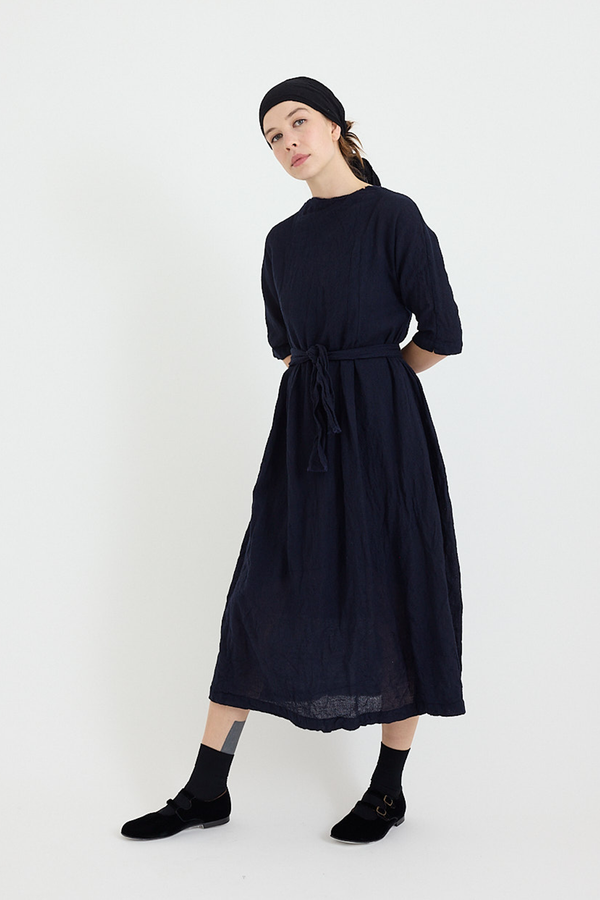 Daniela Gregis - Dress 3/4 Sleeve Lavato - Navy Blue