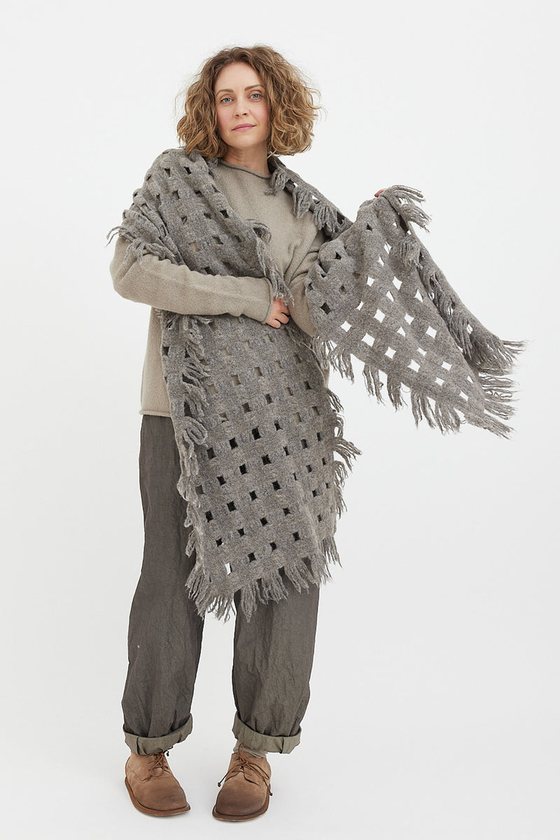 Lauren Manoogian - Handwoven Felt Grid Wrap