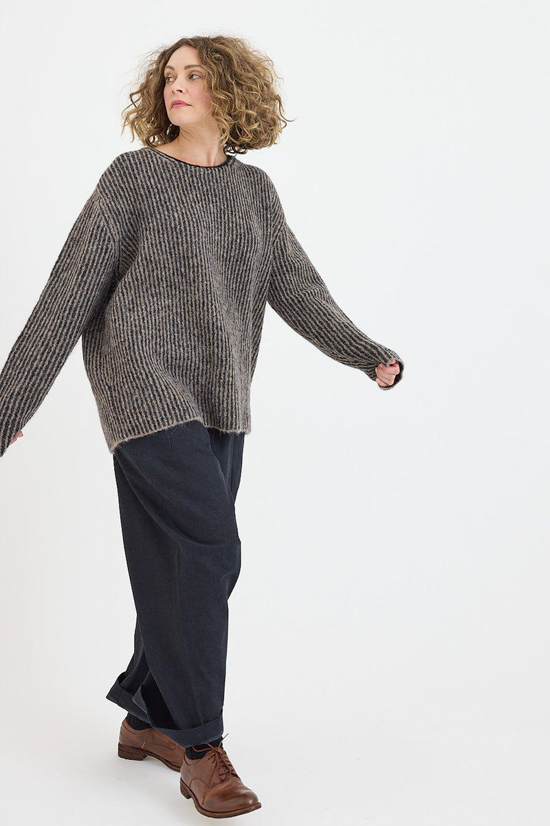 7115 by Szeki - Alpaca Fisherman Knit Jumper