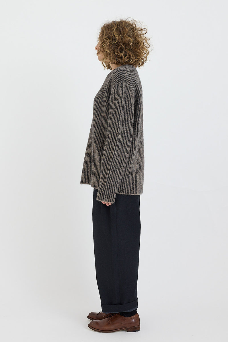 7115 by Szeki - Alpaca Fisherman Knit Jumper