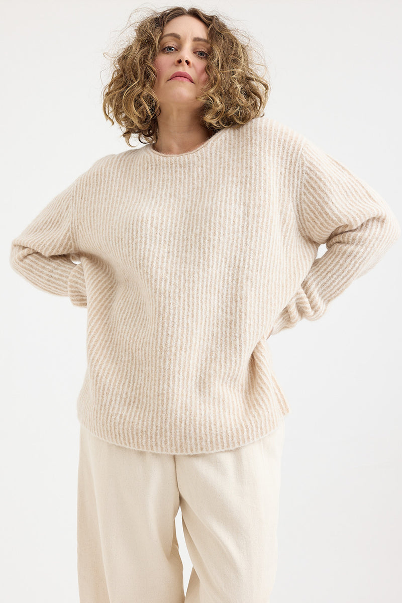 7115 by Szeki - Alpaca Fisherman Knit Jumper