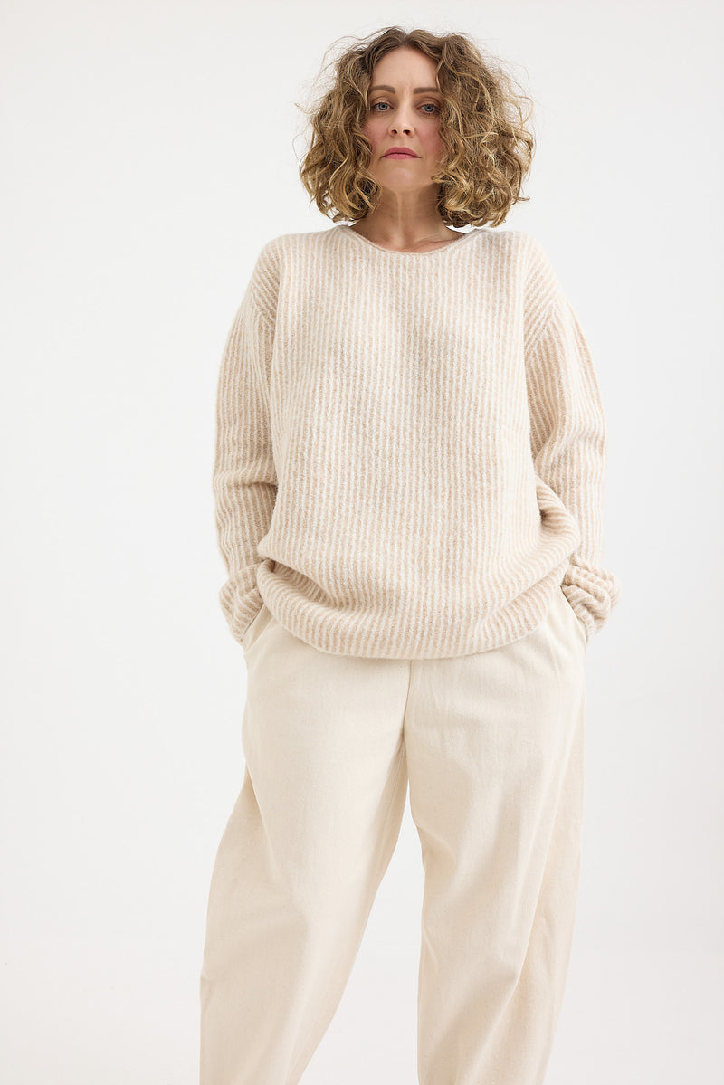 7115 by Szeki - Alpaca Fisherman Knit Jumper