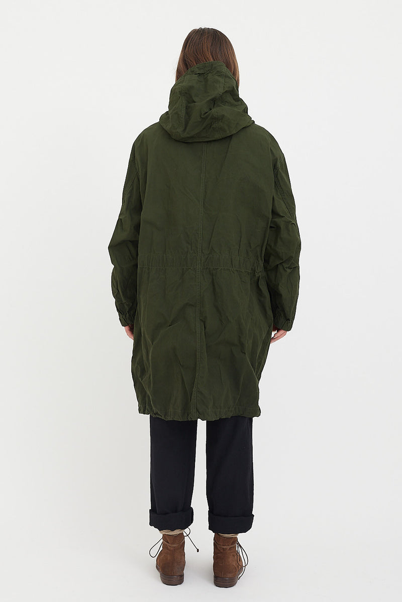 Sage De Cret - Coat - High Density Cotton Waxed Hooded Military Coat