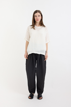 Kaval - Crew neck tee blouse - Off White