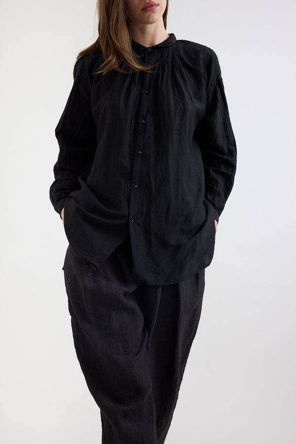 Kaval - Wide gather blouse - Black