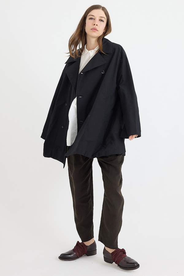 Kaval - Half Length Trench Coat - Black