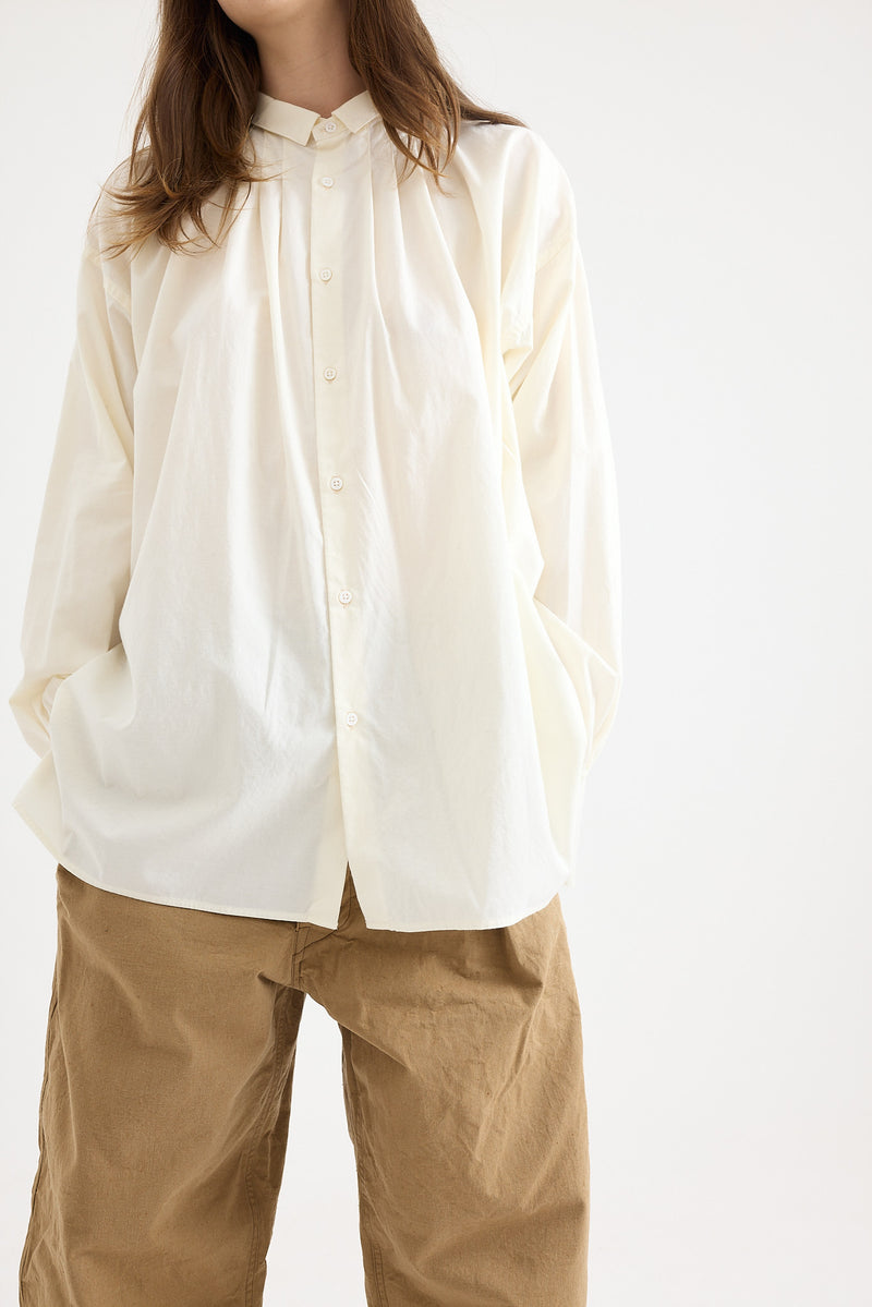 Kaval - Wide Gather Blouse - Natural