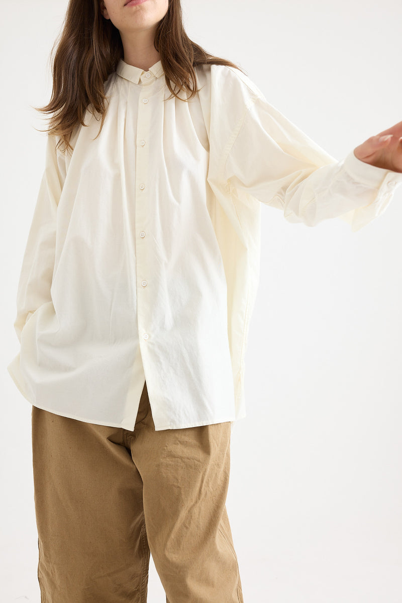 Kaval - Wide Gather Blouse - Natural