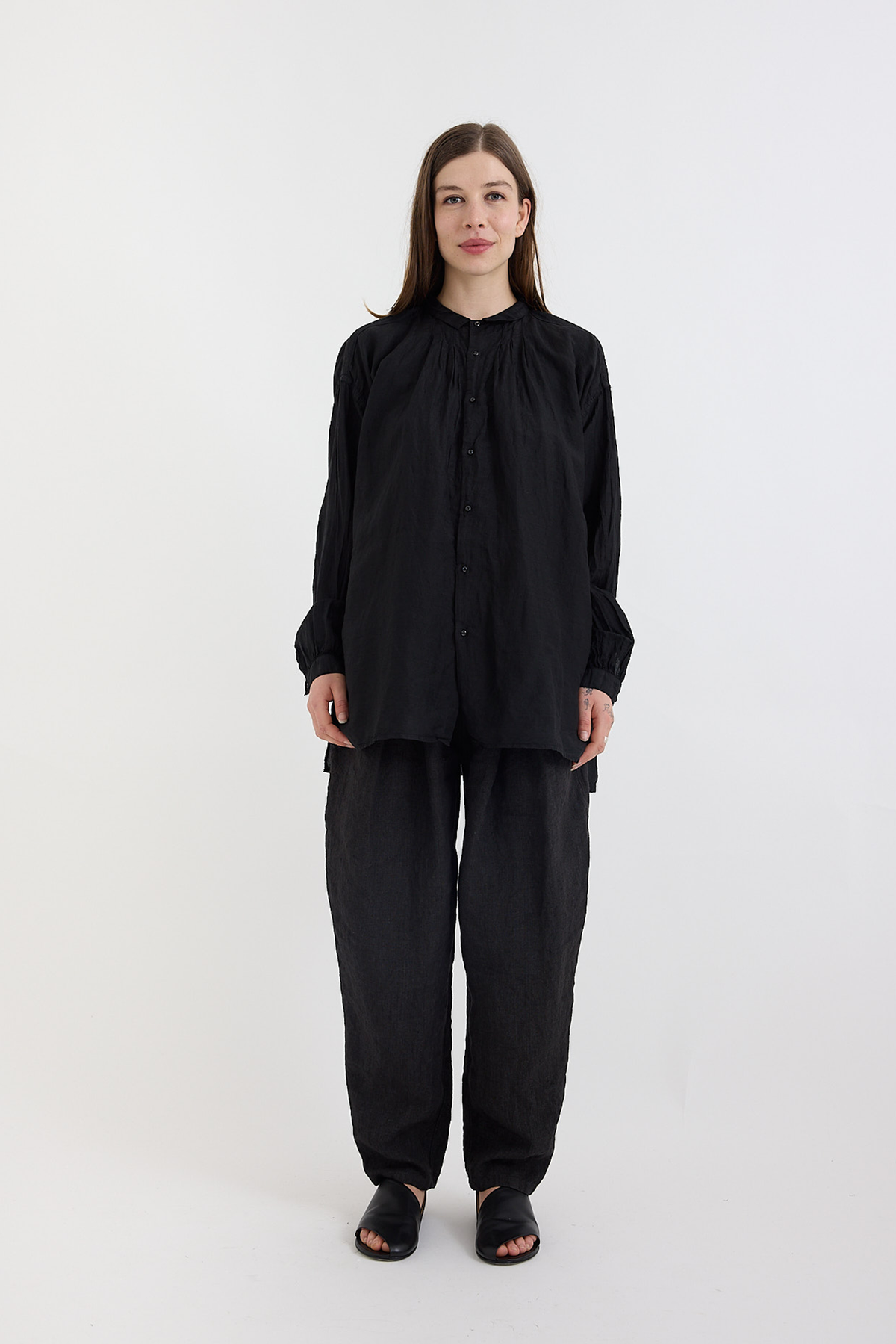 Kaval - Wide gather blouse - Black – Scarlet Jones