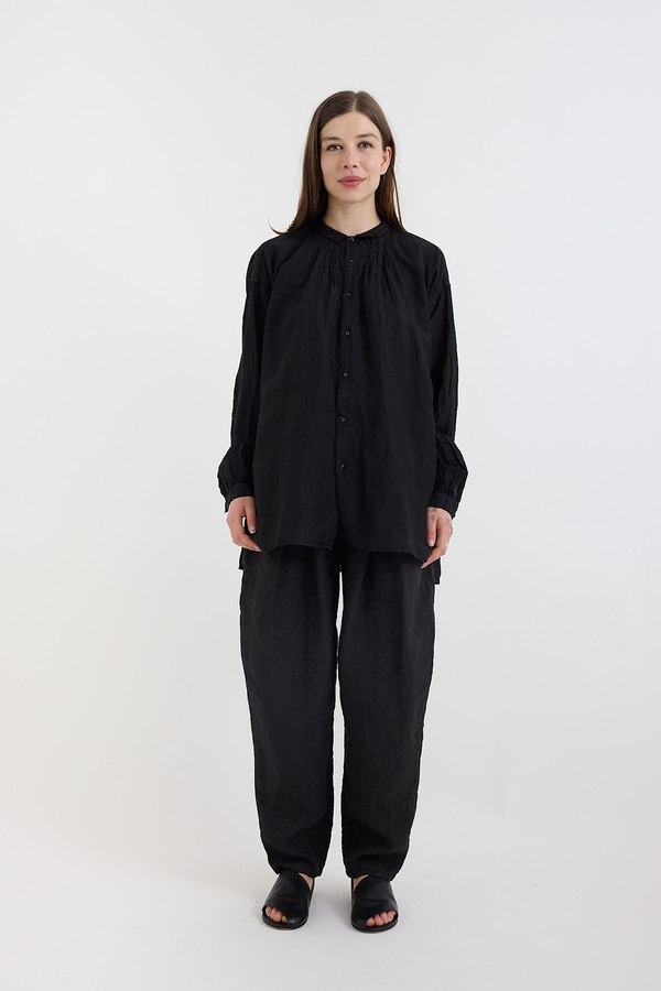 Kaval - Wide gather blouse - Black