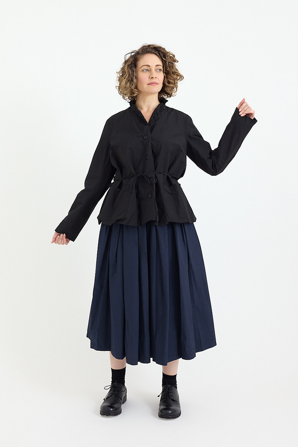 Manuelle Guibal- Plis Yizic Skirt - Indigo Night