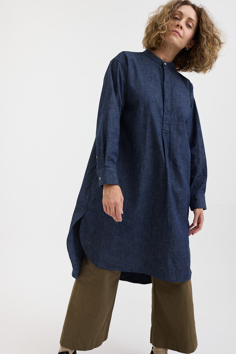 Gauze + Laboratory - Militaria Denim Tunic Shirt