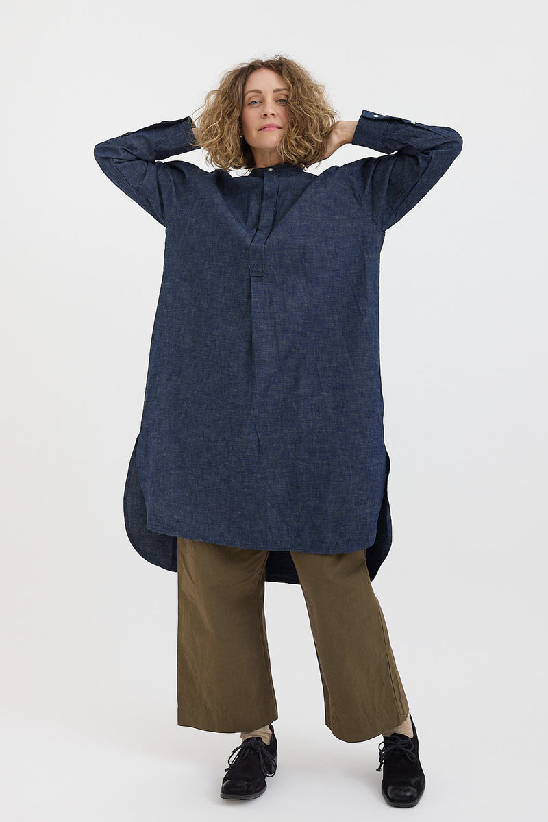 Gauze + Laboratory - Militaria Denim Tunic Shirt