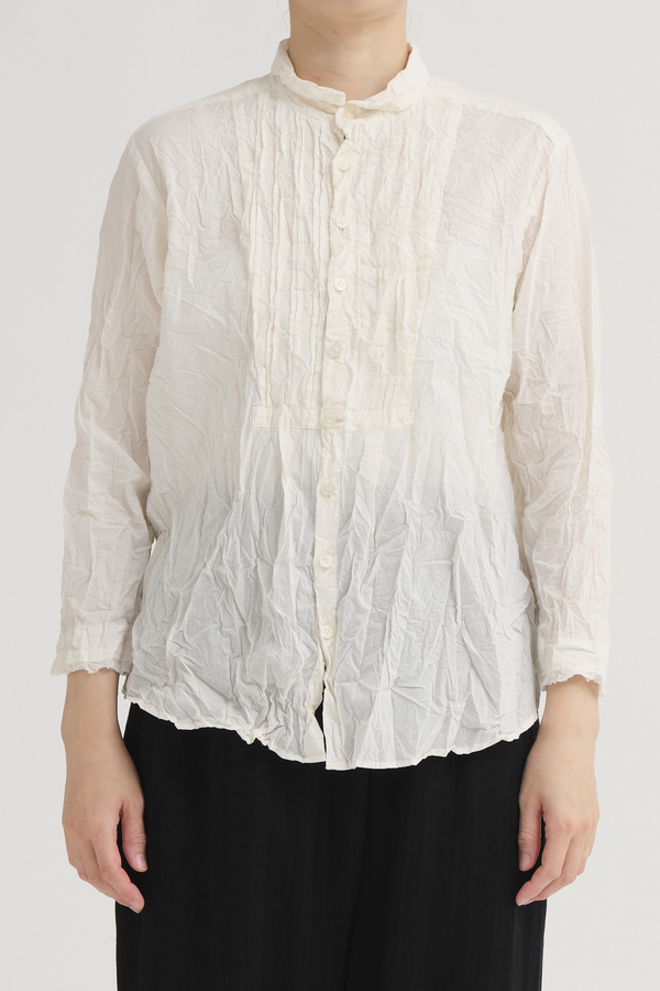 Pas de Calais - Cotton Lawn Random Pintuck Blouse