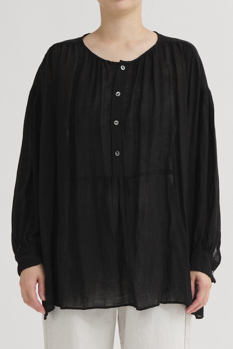 Pas de Calais - Cotton Ramie Hemp Voluminous Blouse