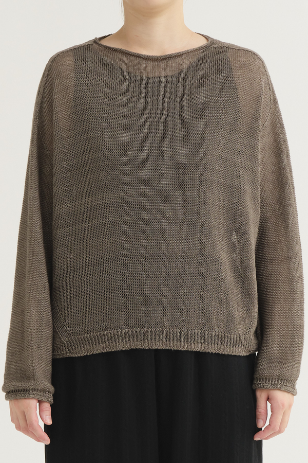 Pas de Calais - Normandy Vintage Linen Pullover - Greige