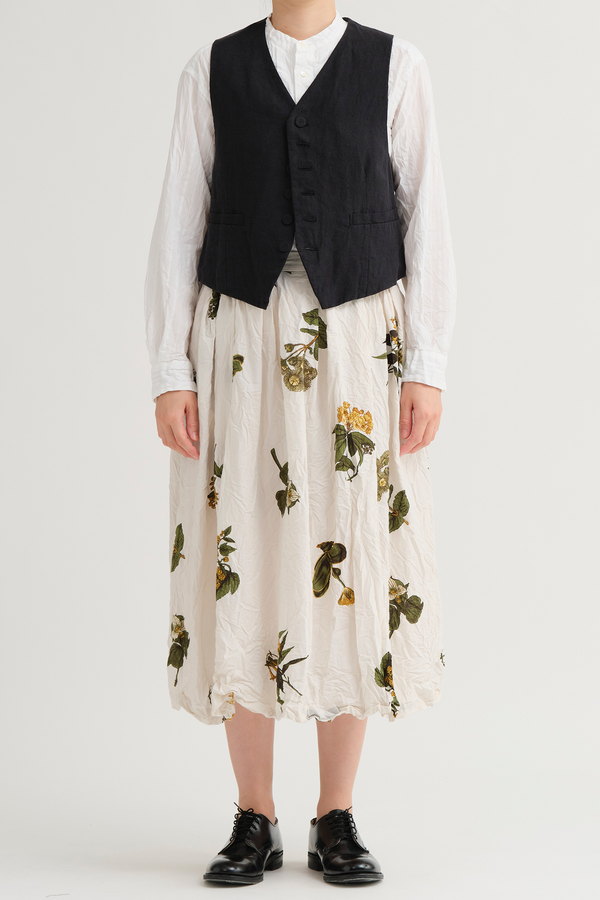 Pas de Calais - Summer Botanical Print Skirt