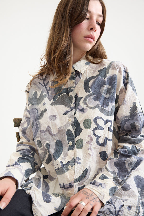 Casey Casey - Waga Soleil Shirt - Print Blotch - Grey