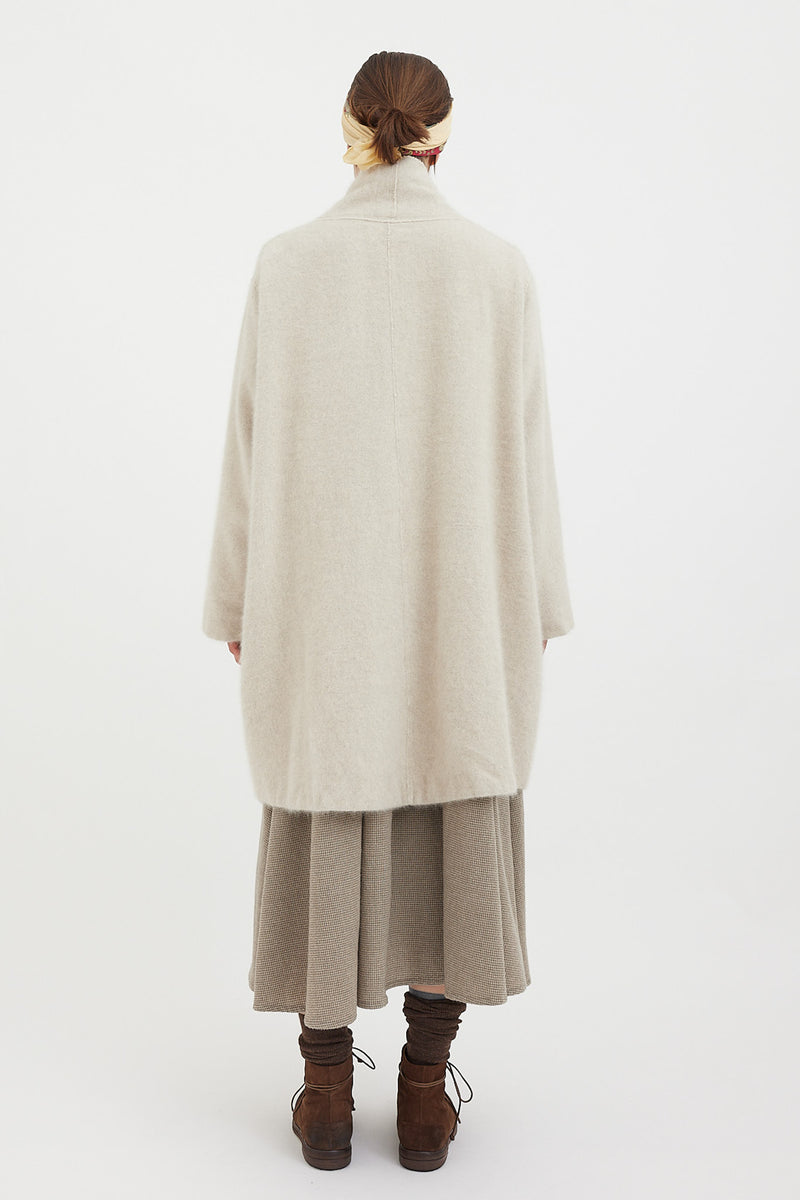 Kaval - Shawl Collar Coat - Raccoon Hand Woven