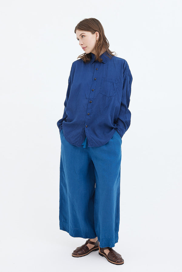 Chez Vidalenc -  Shirt - Silk Taffel AXL - Blue Proto