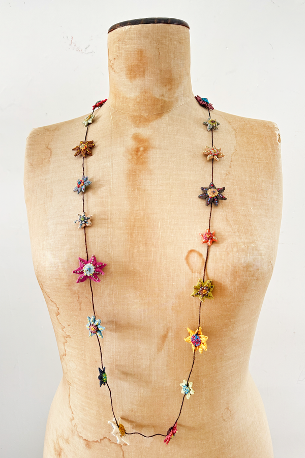 Sophie Digard - Seven Petals - Linen Crocheted Necklace