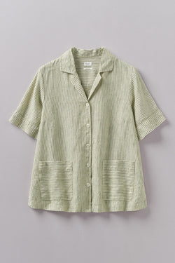 Toast - Stripe Linen Boxy Shirt