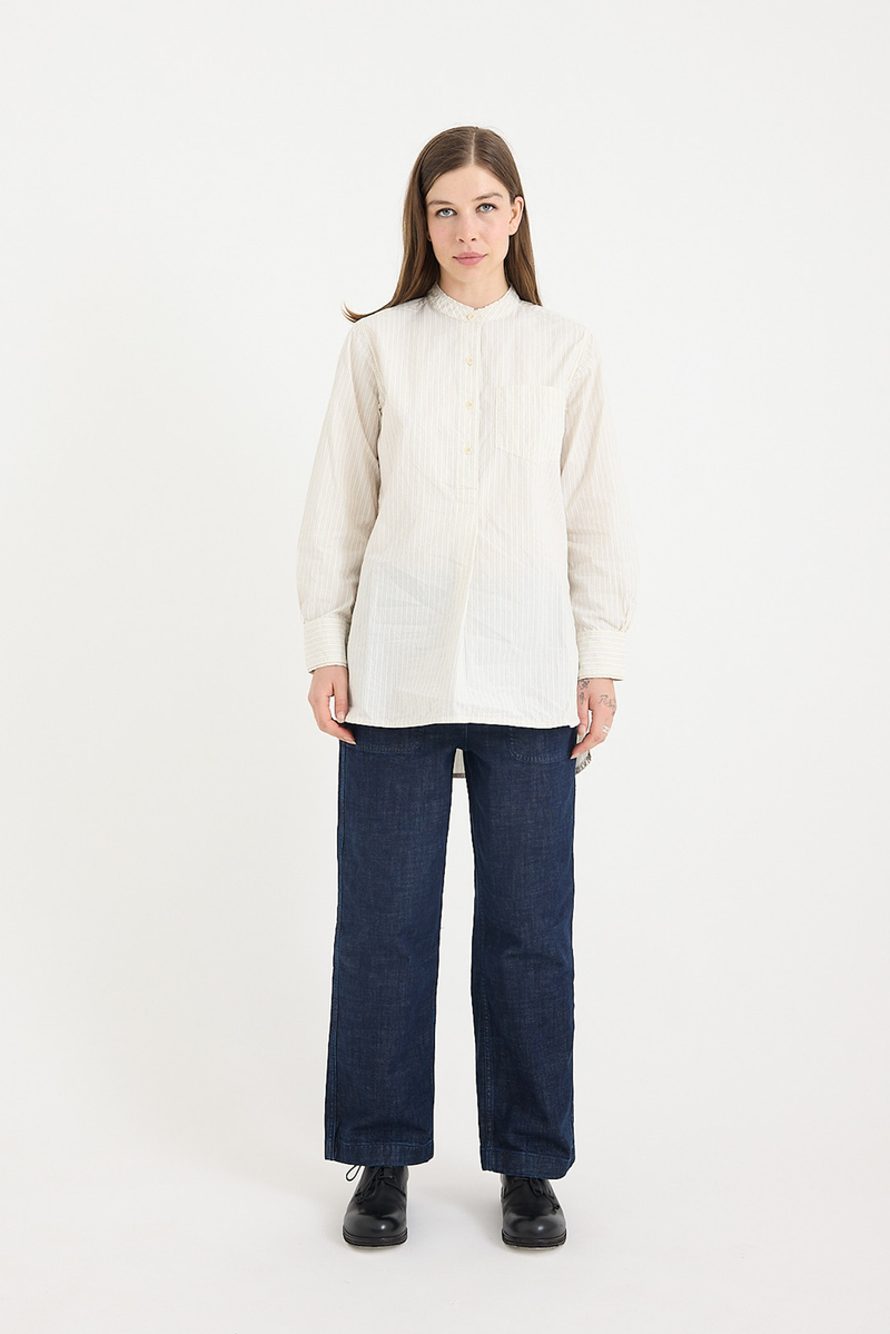 Toast - Taro Stripe Cotton Poplin Shirt