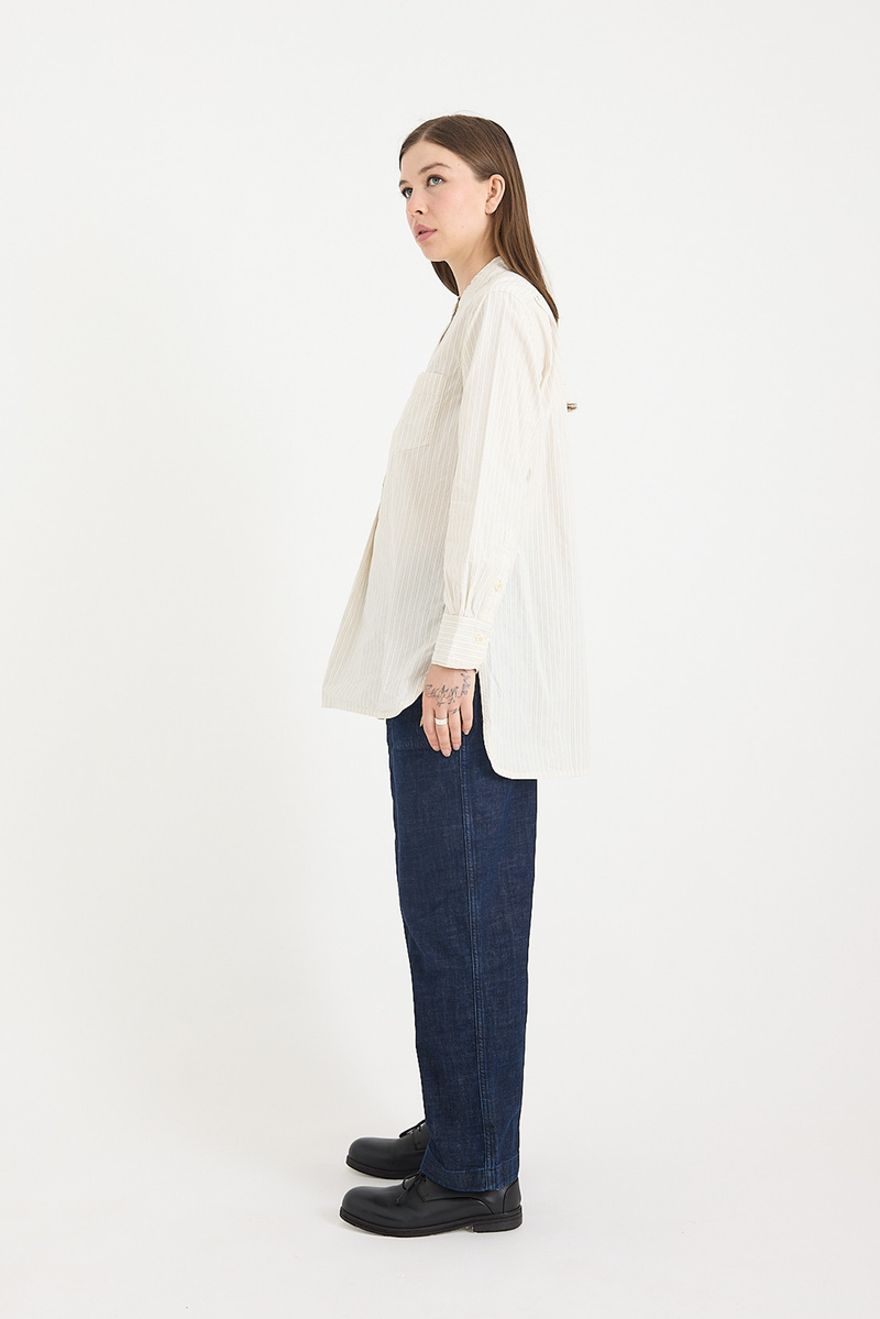 Toast - Taro Stripe Cotton Poplin Shirt