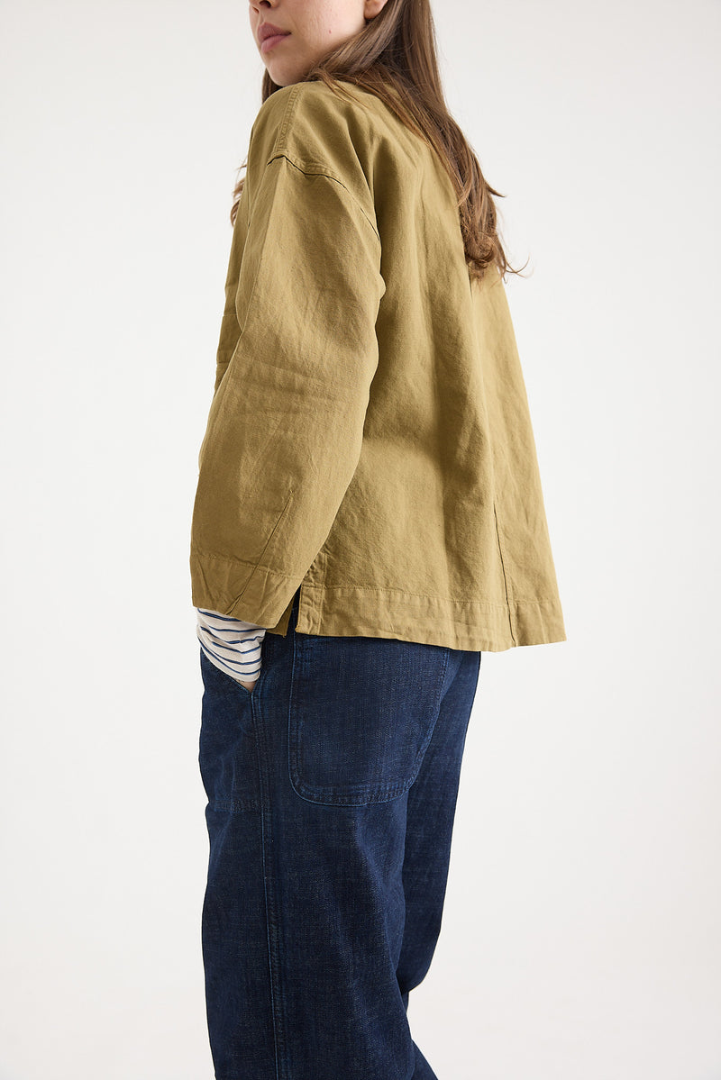 Toast - Cotton Linen Canvas Wrap Jacket