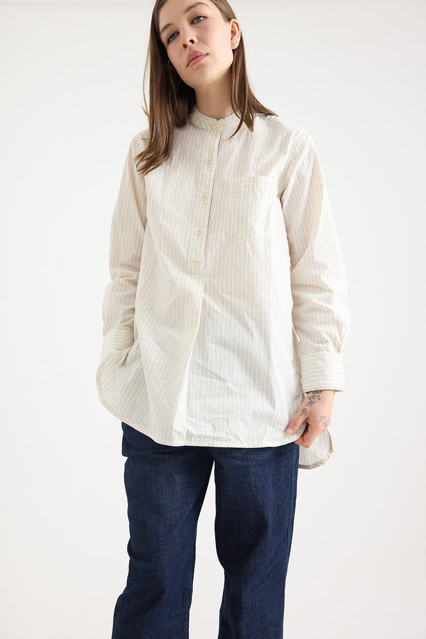 Toast - Taro Stripe Cotton Poplin Shirt