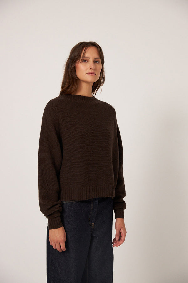 Francie - Poet Garter Knit - Cocoa