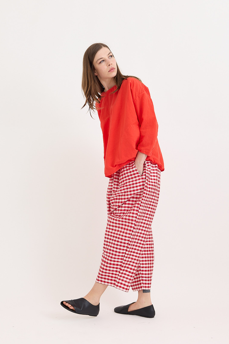 Veritecoeur - Dupion Silk Check Pants