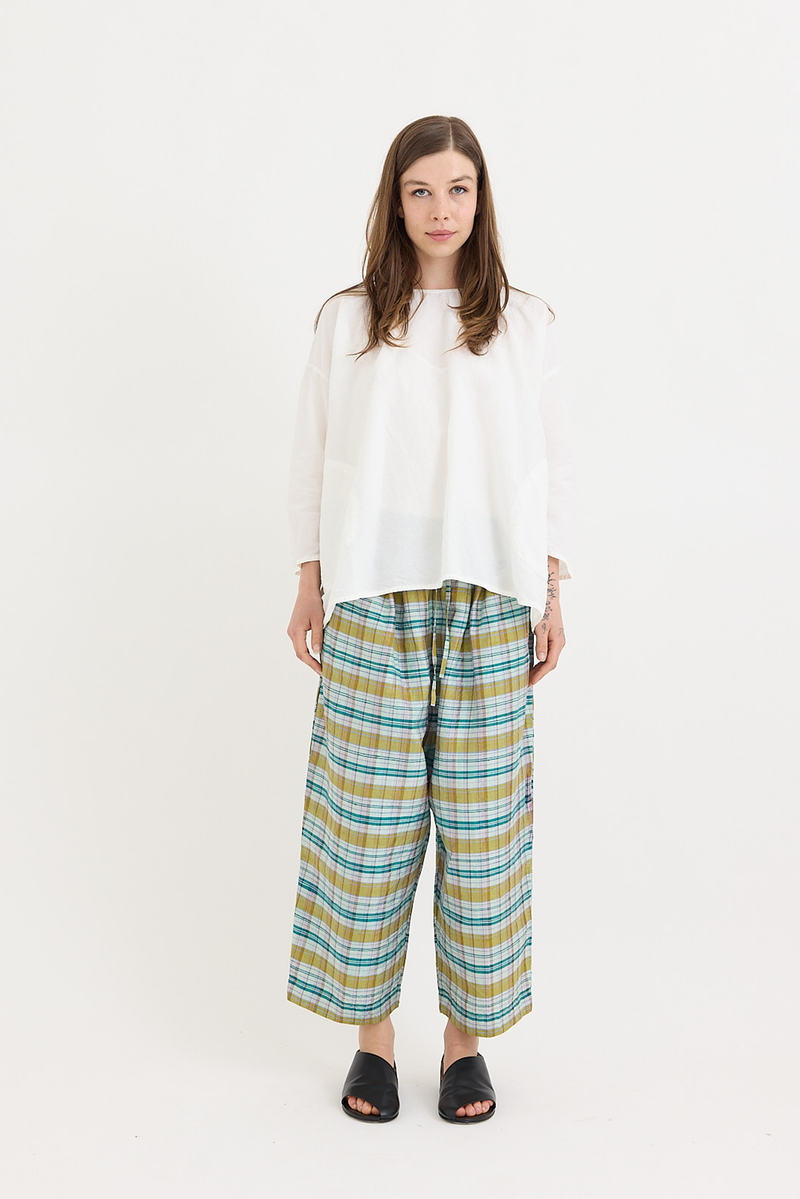 Veritecoeur - Dupion Silk Check Pants