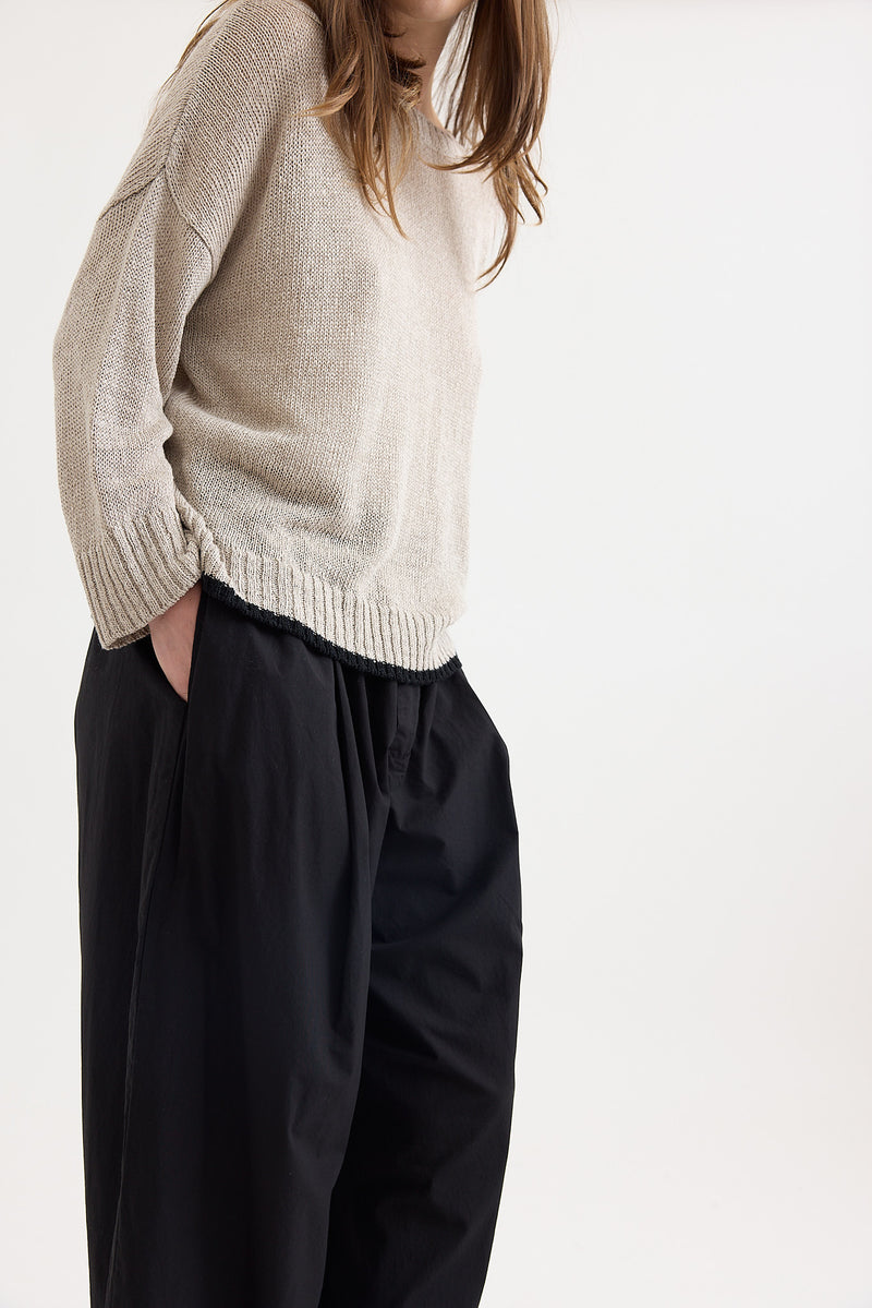 Veritecoeur - Unisex Shirring Tuck Pants