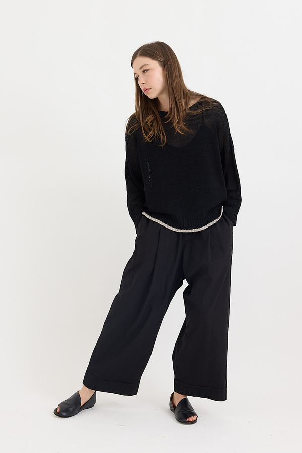 Veritecoeur - Unisex Shirring Tuck Pants