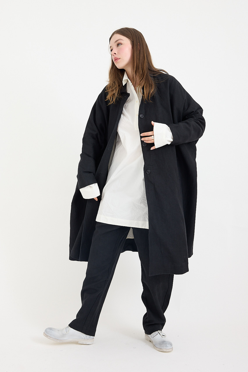 Casey Casey - Atomless Coat - Batavia - Black