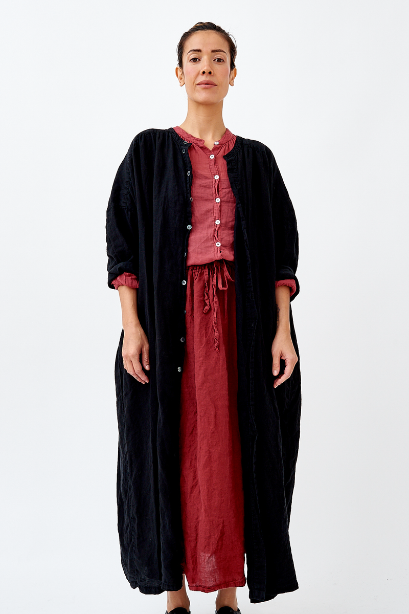 Metta - Poet's Shirt Dress - Light Linen