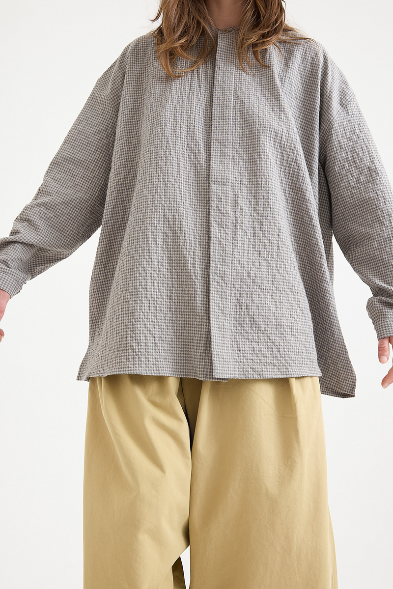 Toogood - The Fisherman Shirt / Gingham Raw Stone